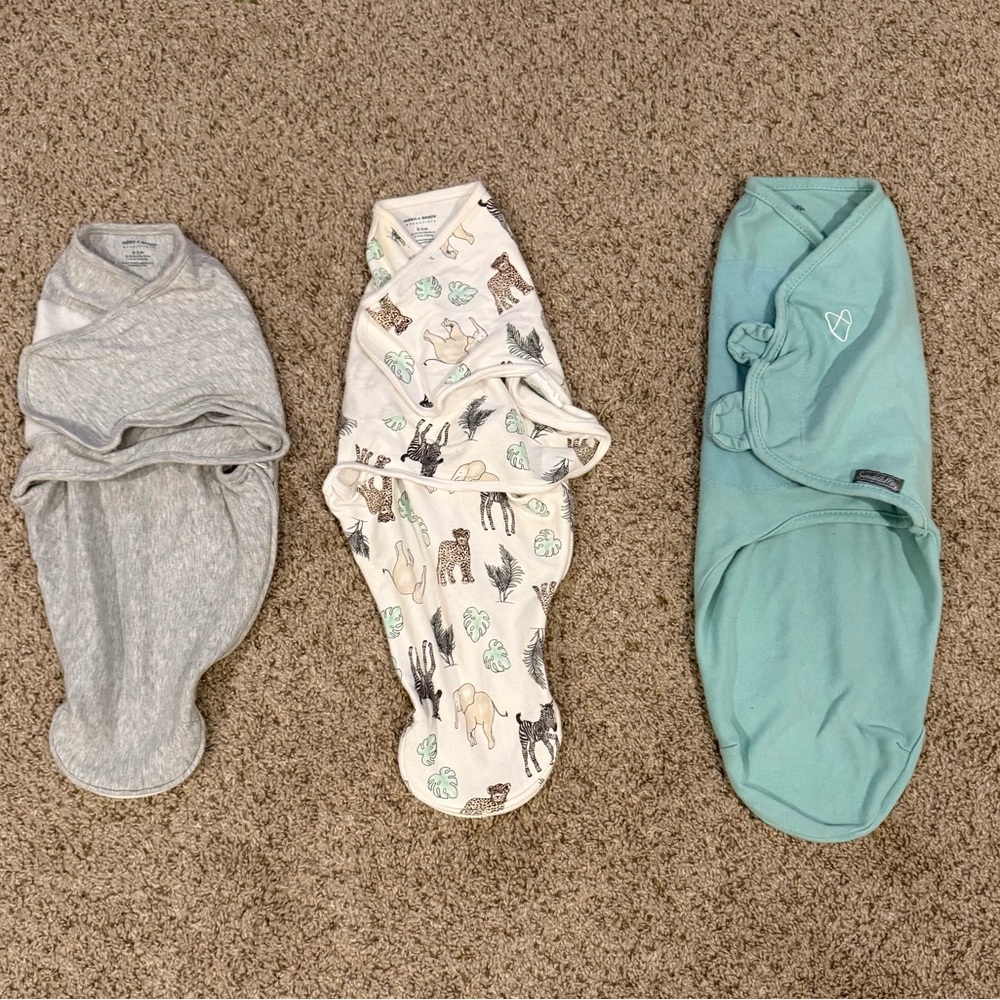 Three Baby Swaddles